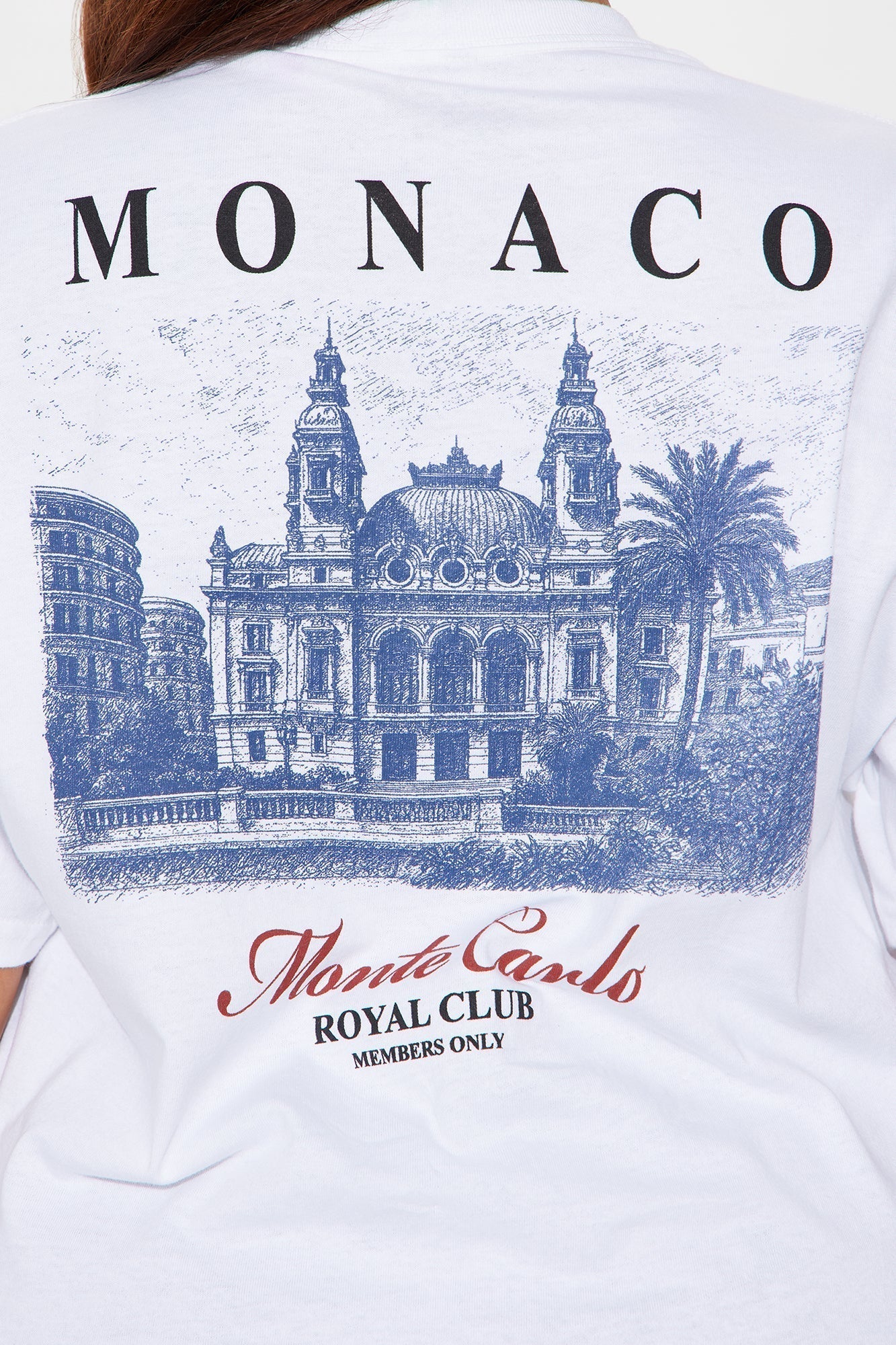 Monaco Members Only Front and Back Tee - White