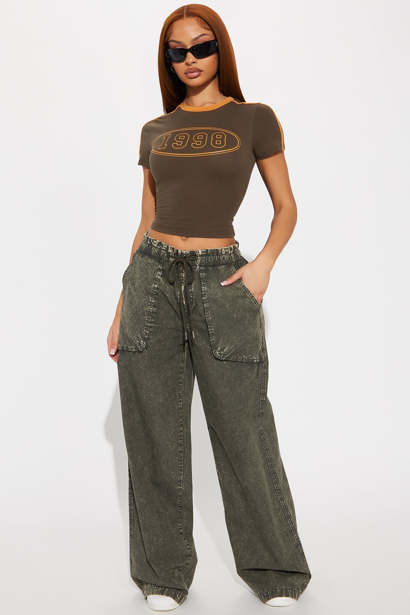 She's a 98' Baby Short Sleeve Tee - Olive/combo