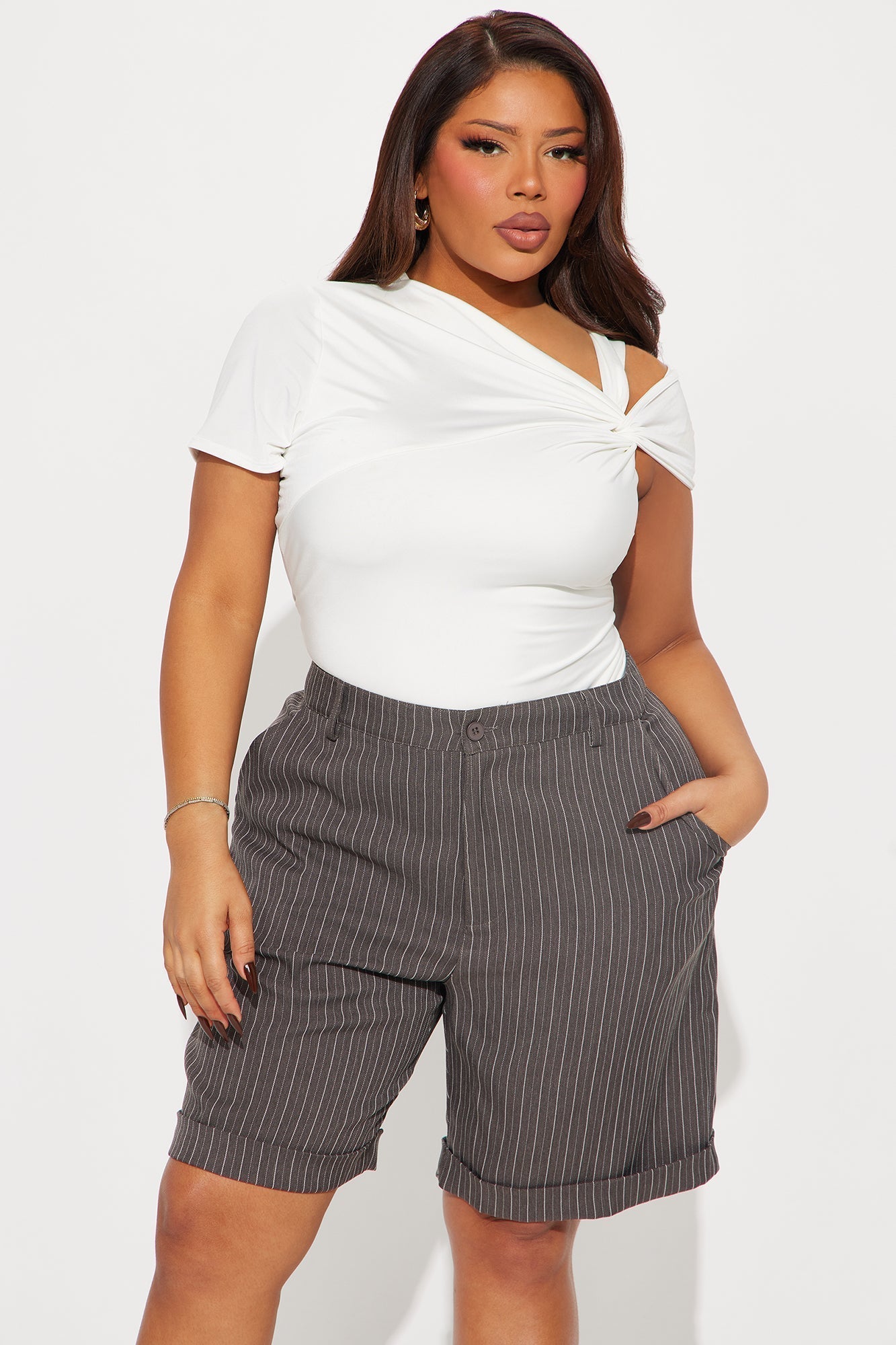 Twist It Up Cut Out Bodysuit - Ivory