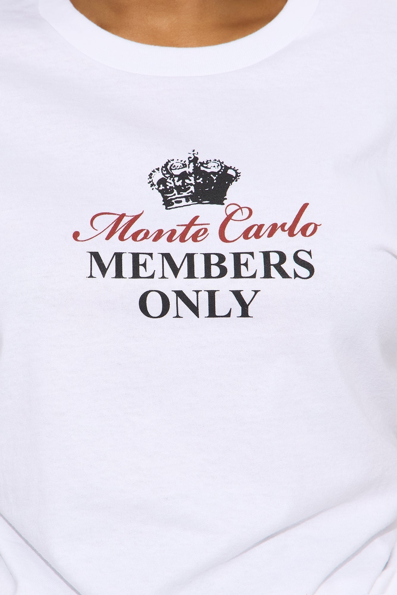 Monaco Members Only Front and Back Tee - White