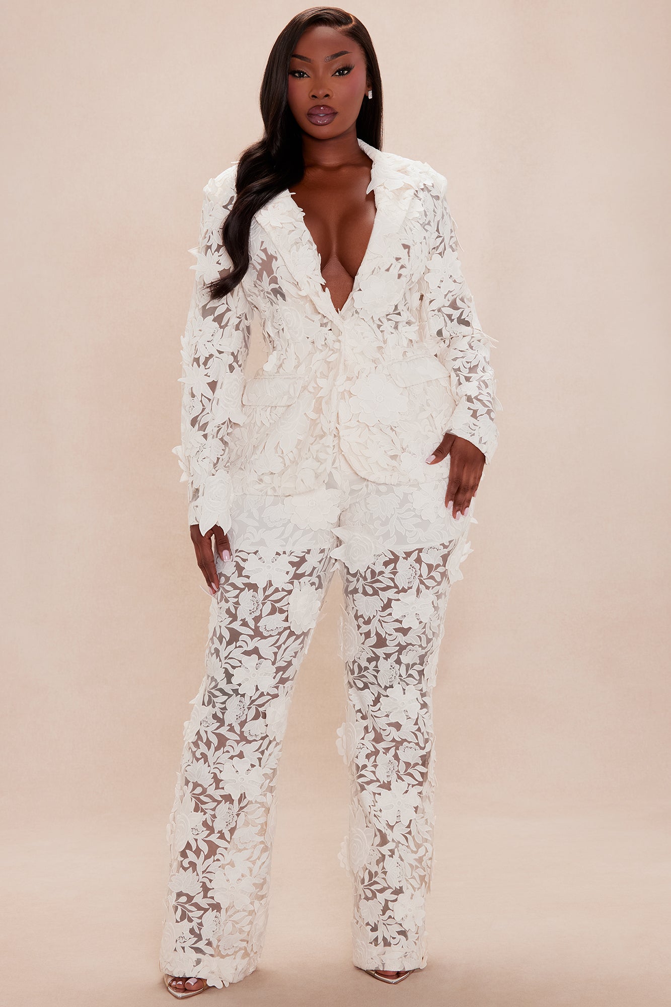 Catalina Embroiderd Blazer - Cream