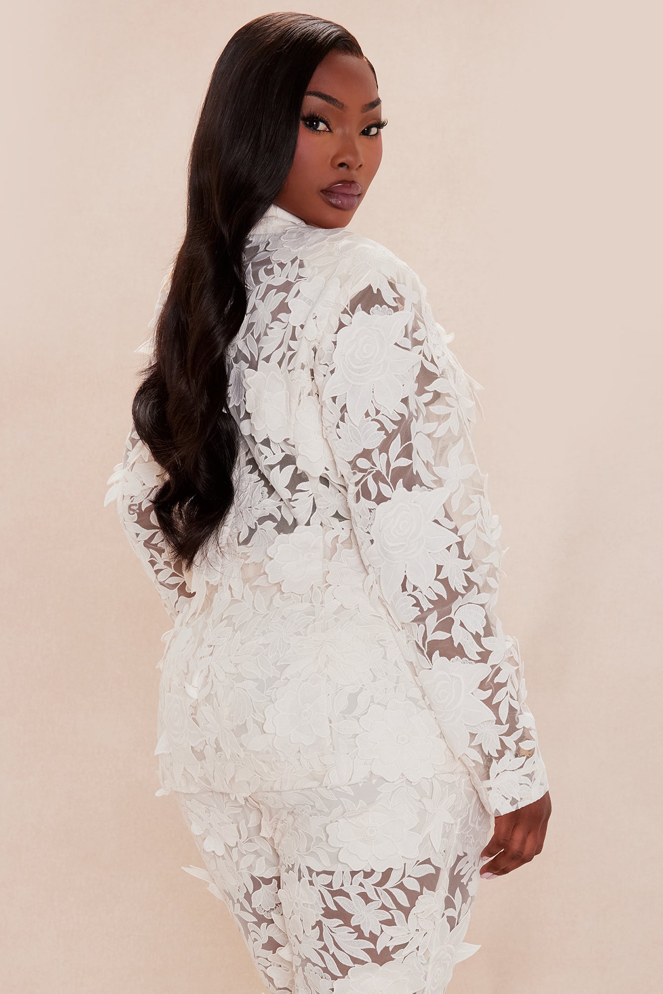 Catalina Embroiderd Blazer - Cream
