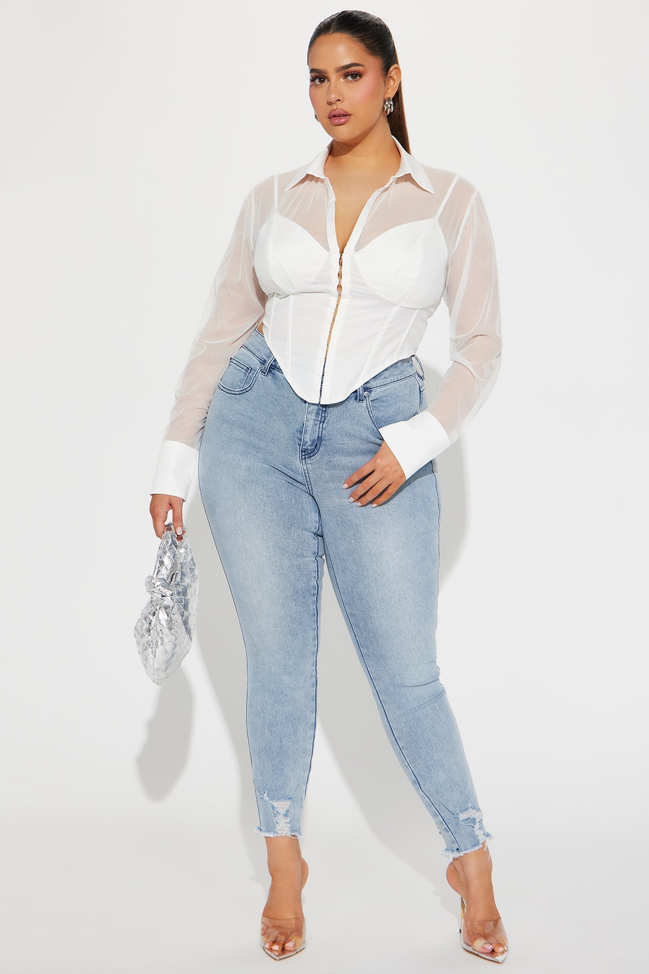 Business As Usual Corset Top - White